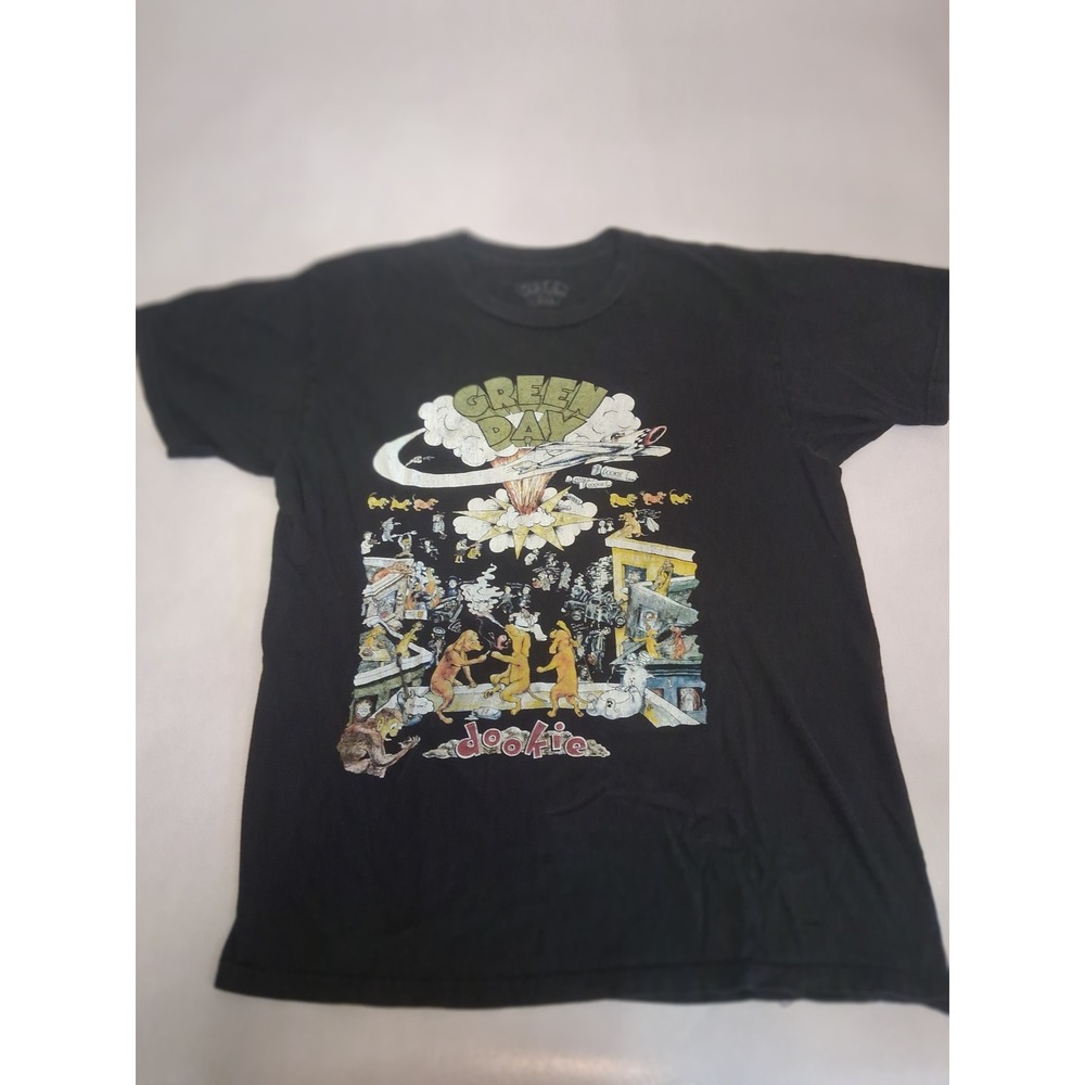 Green Day Dookie Album Cover Graphic T-Shirt Black Medium Short Sleeve Punk Rock